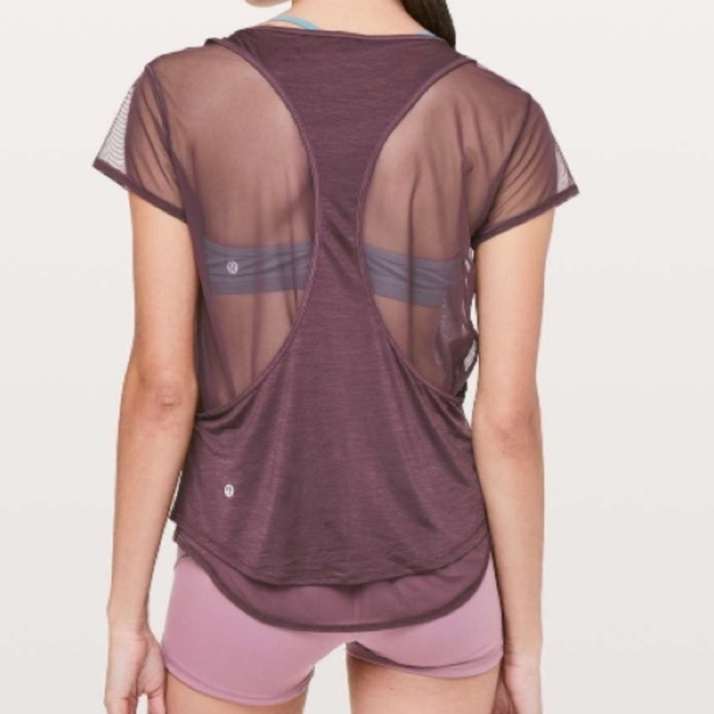 Lululemon Set The Course Short Sleeve Artic Plum